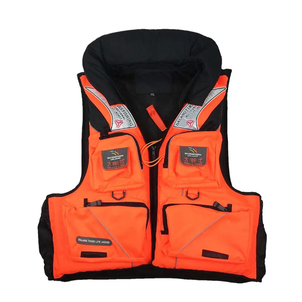 للجنسين المهنية سترة نجاة الكبار متعددة الوظائف البرتقال عاكس الانجراف تصفح دعوى الصيد الحياة سترة جاكيتات دروبشيب
