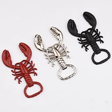 

Cute Lobster Design Beer Opener Metal Bottles Openers Kitchen Tools Zinc Ally Beer Bottle Opening Tools Keychain Accessories