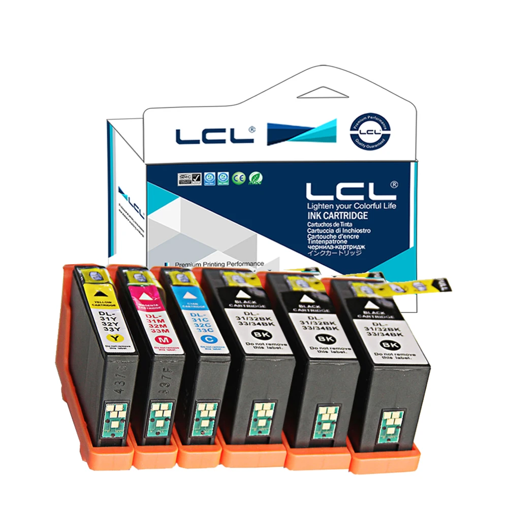 LCL 31 (6 Pack Back Cyan Magenta Yellow) Ink Cartridge Compatible for