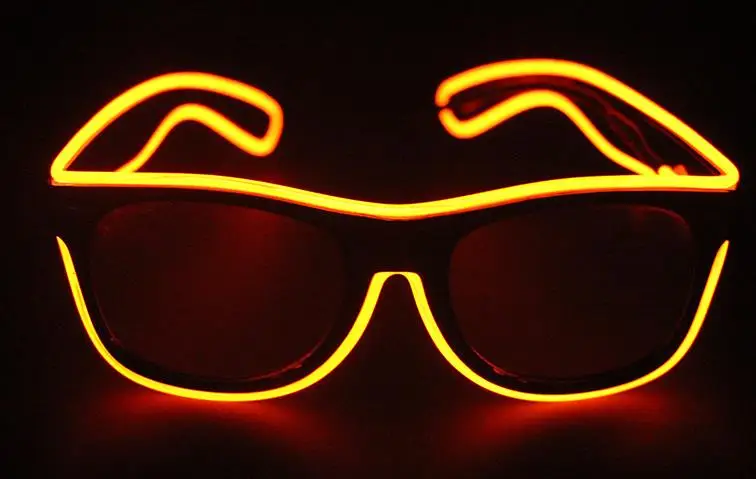 El Wire светящиеся очки для глаз Led DJ яркая безопасная подсветка мигающие крутые