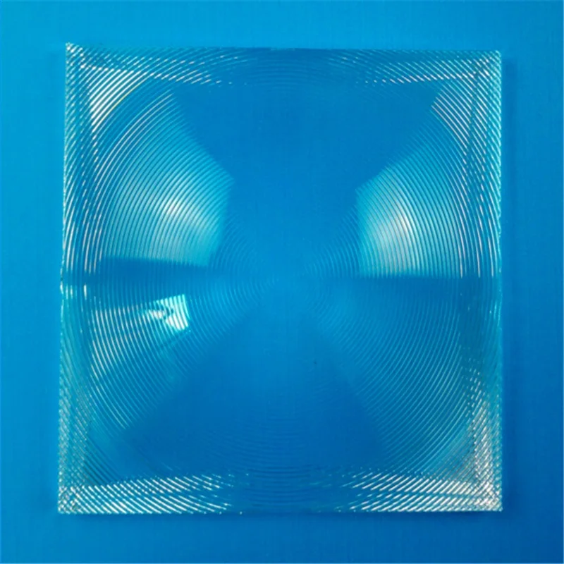 Acrylic square shape fresnel lens 100mm*100mm focal length 50mmin