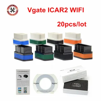 

20pcs/lot Original Vgate Wifi iCar 2 OBDII ELM327 iCar2 wifi vgate OBD diagnostic interface for IOS iPhone iPad Android