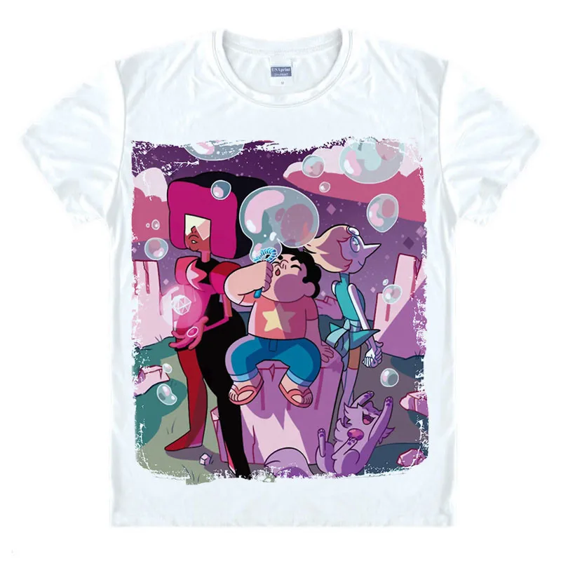 남성 T 셔츠 STEVEN UNIVERSE STAR COOKIE CAT T 셔츠 반소매 Tshirt Anime Moive 프린트 TEE