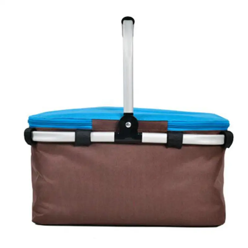 

Car Portable Picnic Oxford Ice Pack Large capacity Refrigerated Multicolor Cooler Lunch Hand Camping Food Box Bag