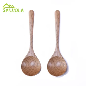 

Manufacturers Selling Chestnut Wood Table Spoons 20*5.8cm Natural Round Soup Spoon Tablespoon Dinnerware