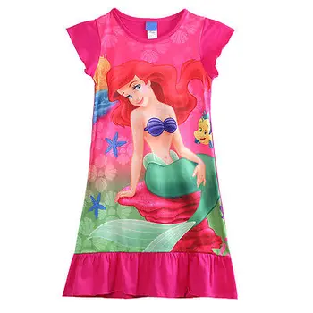 

Kids Girls Clothes Mermaid Ariel Princess Dress Pajama Sleepwear Child Kids Nightwear 6-16Years