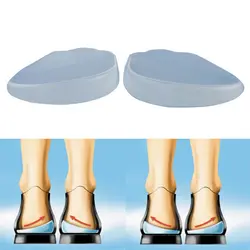 1 пара силиконовые Поддержка pad для высоких каблуках плоскостопие ортопедии ортопедические стельки корректор для женская обувь по уходу за