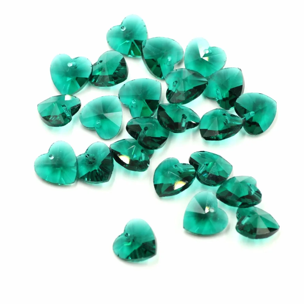 Billig Großhandel Faceted Bead 10 14MM Vintage Stil Glas Perlen Lose Kristall Herz Spacer für Metall Zubehör DIY Machen schmuck