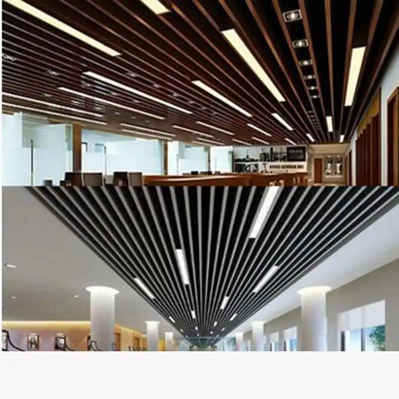 tira de luces led para oficina techo en forma de u aluminio centros comerciales barras de bar proyecto de iluminacion personalizada accesorio de