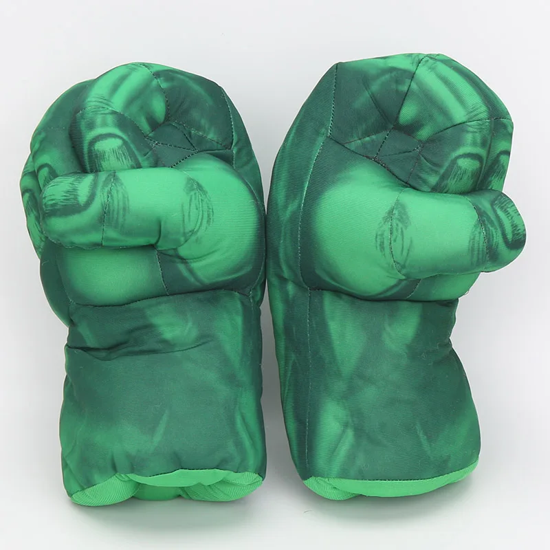 Мстители супергерой Зеленый Халк Smash руки Человек-паук Железный человек плюшевые Боксёрские перчатки Выполнение реквизит игрушки 10''