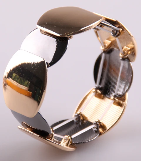 Винтажный Роскошный металлический браслет с геометрическим рисунком Золотой/большой блестящий сплав мужской женский браслет браслеты