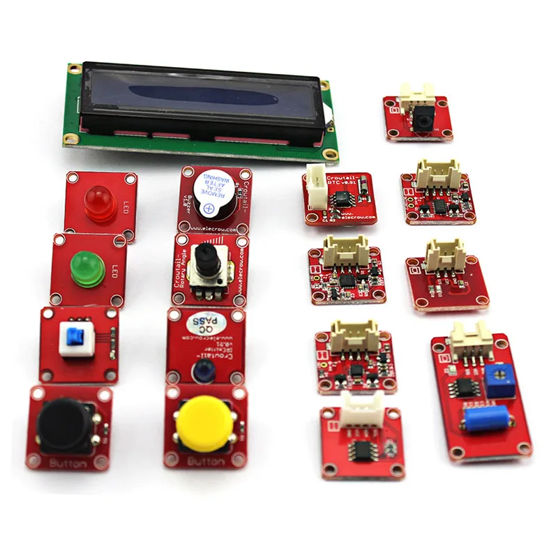 Elecrow Crowtail Deluxe Kit for Arduino Learner Education Fans Maker DIY Kit With Retail Box Super Learning Kit with 18 Projects