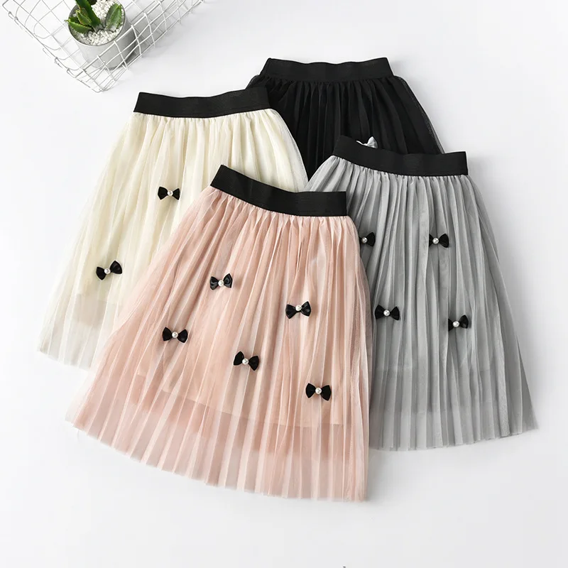 

New Hot Summer Baby Girl Skirt Bowknot Decorate Children Kid Girls Tutu Knee-length Cute Skirt Baby Girls Clothes