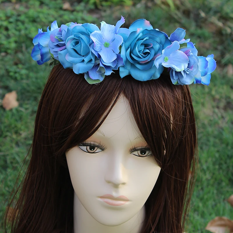 fashionable floral crown artificial flowers Head wreath Flower heads