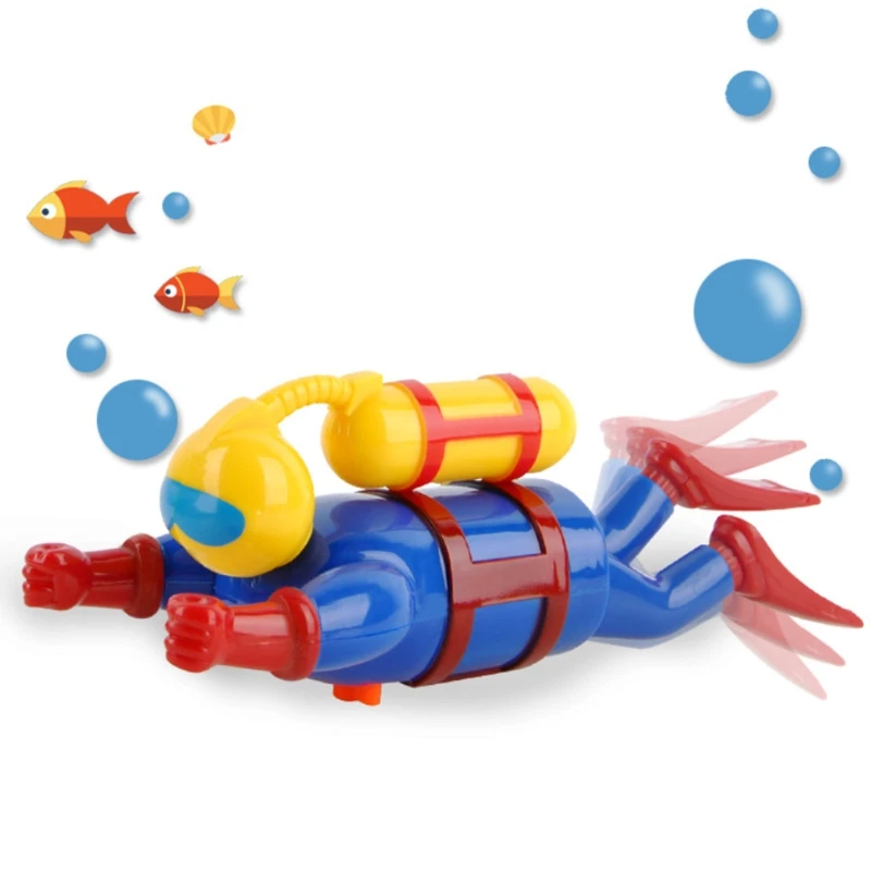

2018 New Swimmers Scuba Diver Toy Wind Up Clockwork Sea Baby Bath Toy Kids Toy