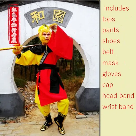 Without Stick Monkey King Costume The Journey To The West Costume Sun Wukong Cosplay Costume Monkey King Suit Halloween Costume Aliexpress