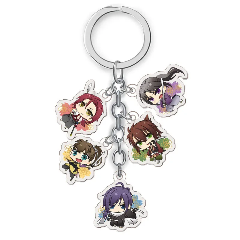 

Anime Hakuouki Shinsengumi Kitan Keychain Cartoon Figure Model Pendent Key Ring