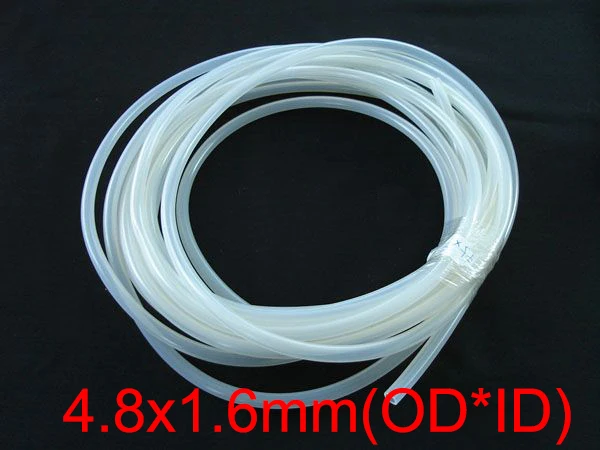 2M 4.8x1.6mm 4.8*1.6 Clear Transparent Medical Food Grade Flexible Pipe Water Drink Hose Peristaltic Pump Silicone Rubber Tube |