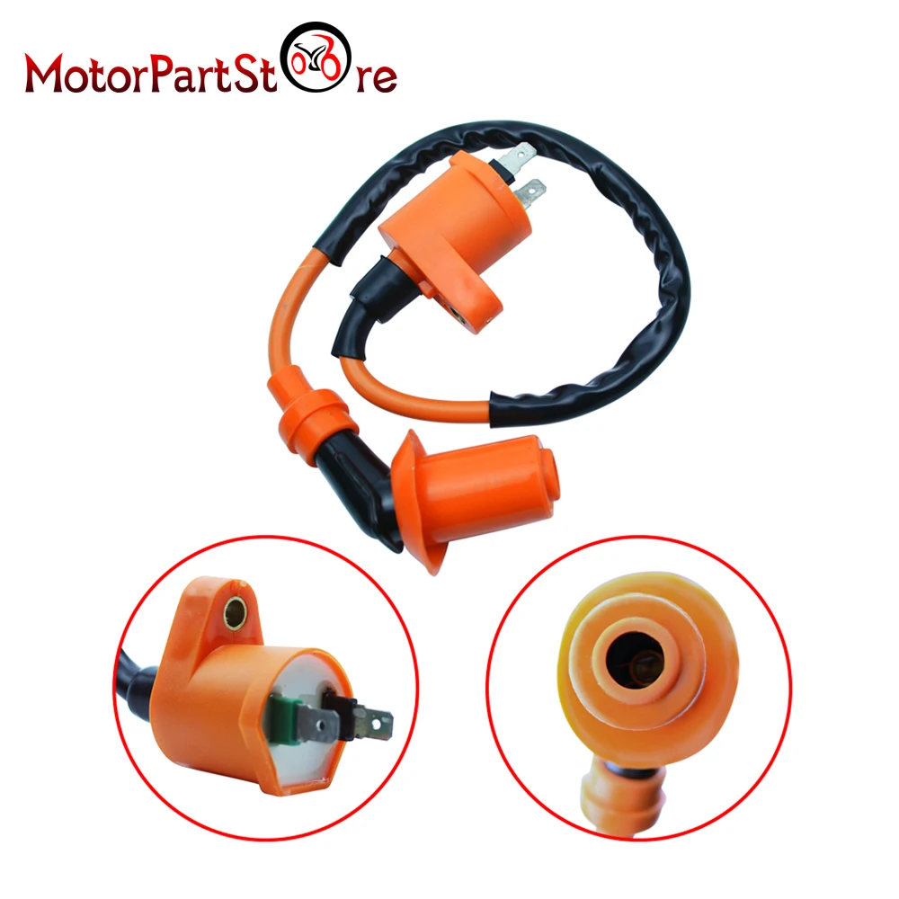 

2017 Racing Ignition Coil Gy6 50cc 125cc 150cc 250cc Scooter Moped High Performance Ignition Coil Easy to Install Hot Sale D15