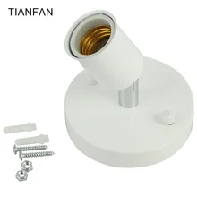 Белый 180 градусный E27 керамический винт универсальная лампа держатель высокого Температура освещение аксессуары DIY cerami Потолочный держатель