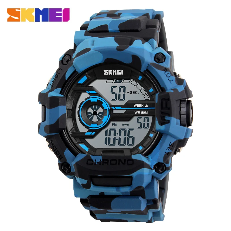SKMEI Men Sports Watches Multifunction LED Fashion Digital Wristwatches 50M Waterproof Outdoor Watch Man Relogio Masculino
