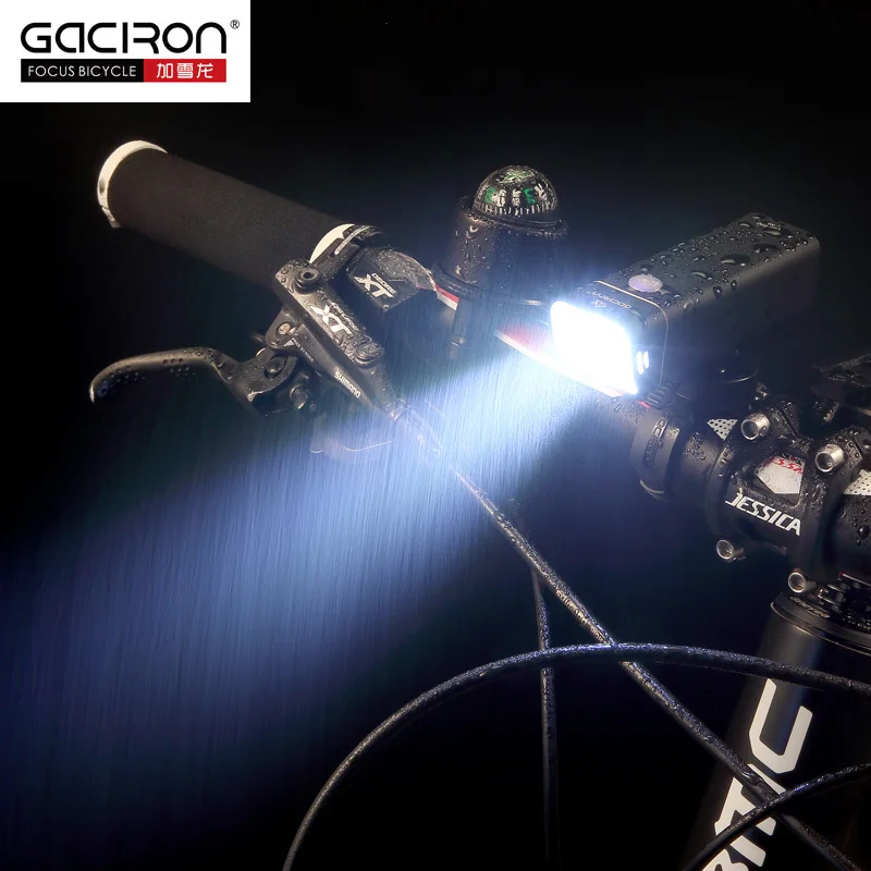 Best Gaciron Bicycle Headlight Built-in 2500mAH Battery USB Charge 600 Lumens 9 hours Runtime Side Visible Cycling Front Lighting 4