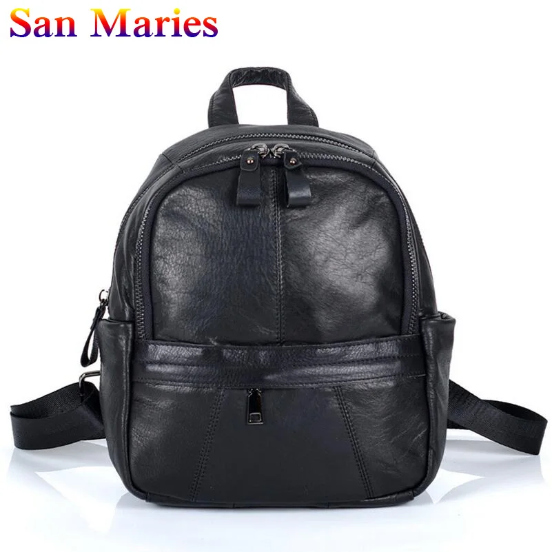 San Maries Women Backpacks Cowhide Leather Female Travel Shoulder Bag Backpack High Quality Women Bag School Bag Backpack Girl San Maries Women Backpacks Cowhide Leather Female Travel Shoulder Bag Backpack High Quality Women Bag School Bag Backpack Girl