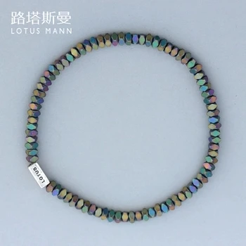 

Lotus Mann Man new small series Abacus beads black gallstone bracelet