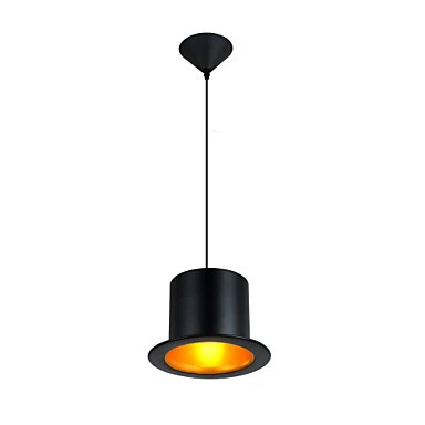 LED Бесплатная доставка Топ шляпа подвесной светильник в европейском стиле черная