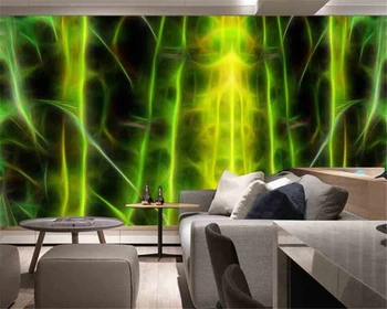 

beibehang Large photo wallpaper for walls 3 d mural abstract green lines bamboo decorative background wall papel de parede 3d