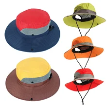 Панама в стиле унисекс шляпа рыбака Кепка с козырьком от солнца для мужчин и женщин Открытый ведро шляпы повседневные солнцезащитные кепки Лето Новинка