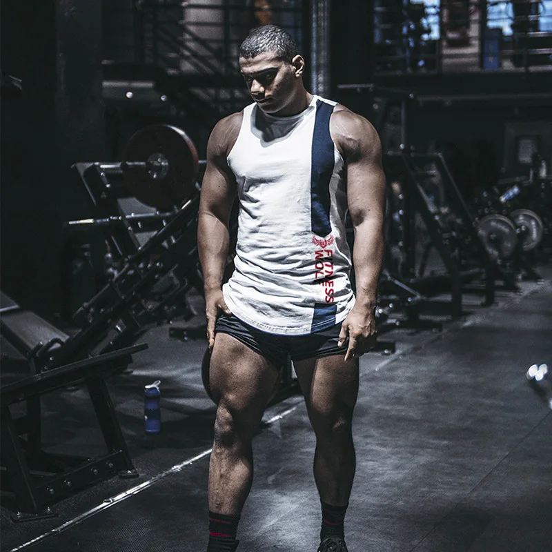 

Men Fashion New Fitness Tank Top Bodybuilding Workout Gym Men Fitness Clothing