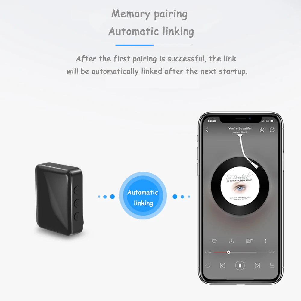 JINSERTA Bluetooth Receiver 4 0 Wireless Adapter for Car TV Headphones Speakers 3 5mm AUX Audio Bluetooth receiver