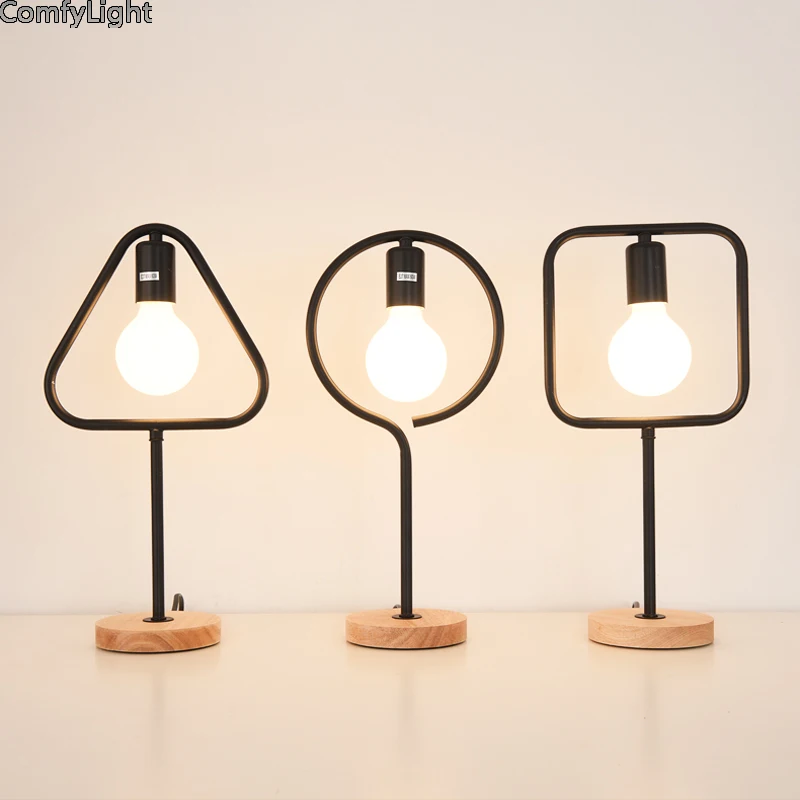  Retro led Table Lamp Romantic desginer iron lampshade Modern Dimmable Desk Lamp Home Romantic Readi