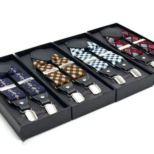 Индивидуальные подтяжки для взрослых для мужчин 4 зажимы серебрянный металлический геометрический узор МОДА casul подтяжки для вечеринки