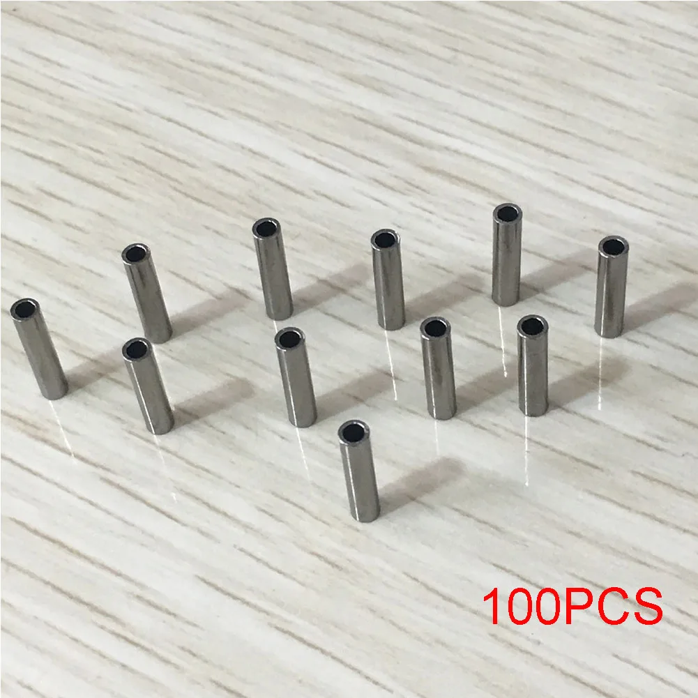 

100pcs Fishing Line Aluminum Crimp Sleeve Copper Tube Sea Fishing Accessories
