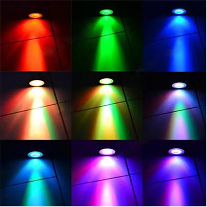 MR16 RGB Светодиодный прожектор 12 В меняющий цвета 3 Вт Светодиодный светильник с 24 клавишами ИК-пульт дистанционного управления
