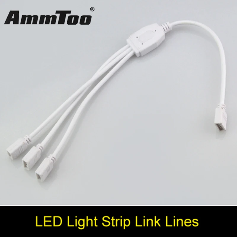 

4Pin Connector for RGB Strip 1 to 3 Connection Wire with 4 Pin Female Connector for 3528 5050 3014 SMD RGB LED Strip Ribbon Tape