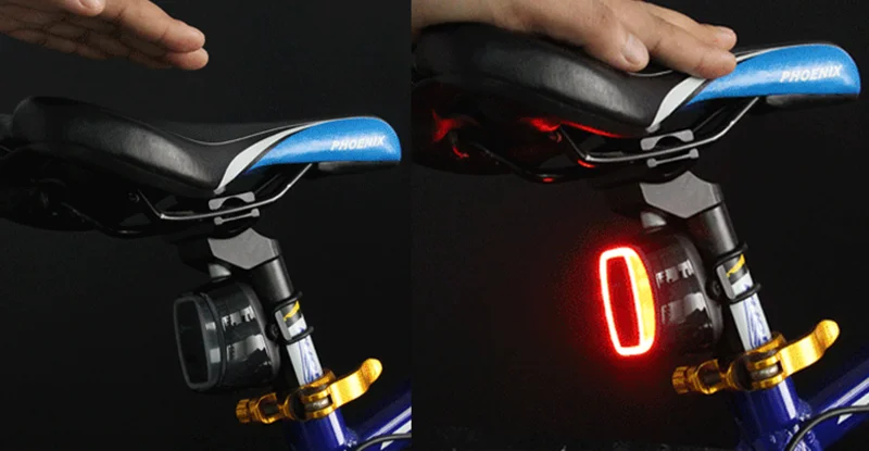 X6 велосипедный задний светильник USB велосипедный светильник перезаряжаемый Интеллектуальный светильник-sensit велосипедный светодиодный велосипедный аксессуар