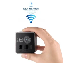 P1+ WI-FI Беспроводной мобильный проектор Поддержка Miracast DLNA карман домашнего кино led DLP мини-проектор