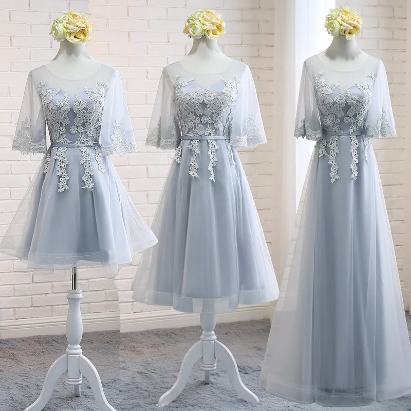 Длинное Тюлевое кружевное платье элегантные платья подружки невесты 2019 Длинные вечерние свадебные платья для выпускного вечера robe de soiree