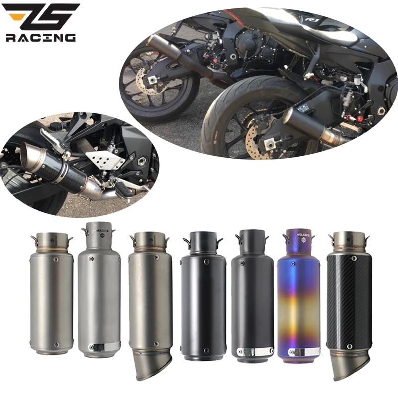 ZS Racing 51 мм 60 Впускной наконечник из углеродного волокна SC для выхлопной трубы