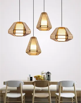 

Light and Luxurious Postmodern Metal Glass Chandelier New Chinese Restaurant Bedside Chandelier Nordic Ins Net Red Chandelier