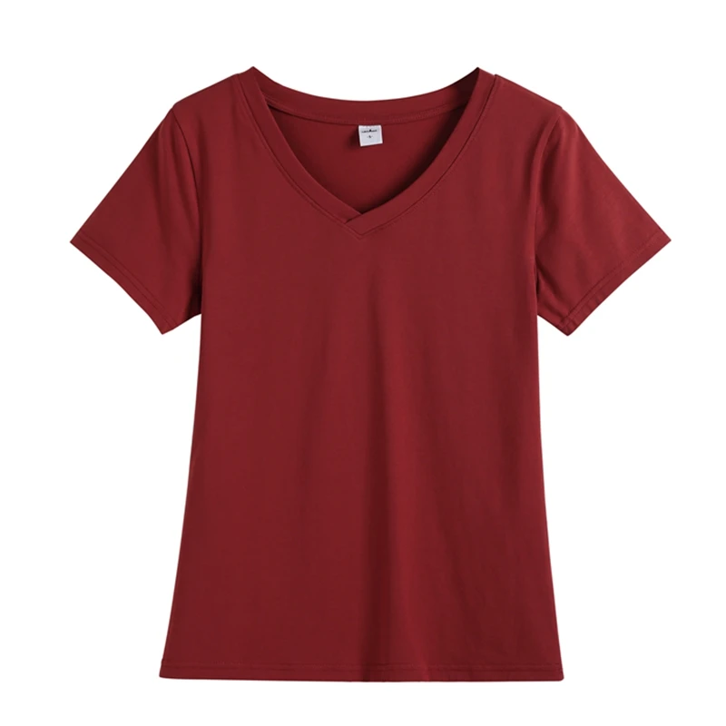 GIGOGOU, одноцветная Женская футболка из 98% хлопка, S-3XL размера плюс, женская футболка, облегающая, летняя, короткая, женская футболка