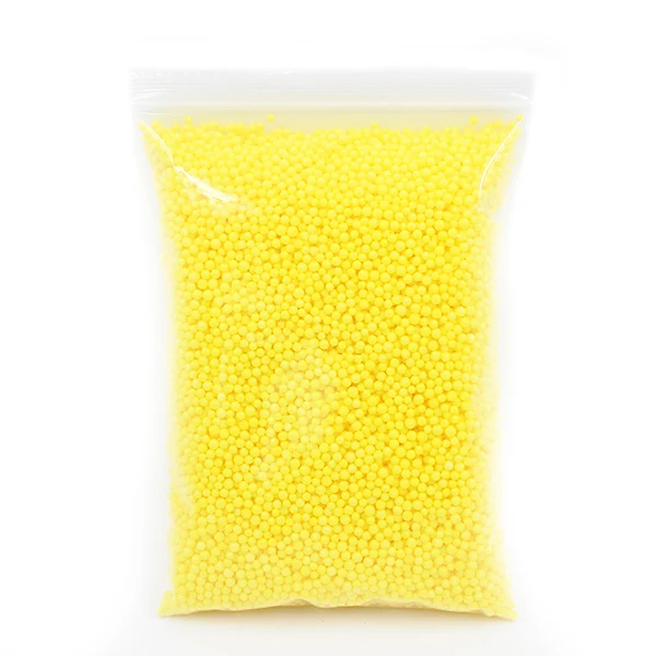 Шармы слизи шарики пенопластовые бусины DIY частицы снега аксессуары маленькие крошечные Floam наполнитель для поставки слаймов игрушки - Цвет: Yellow Foam Beads