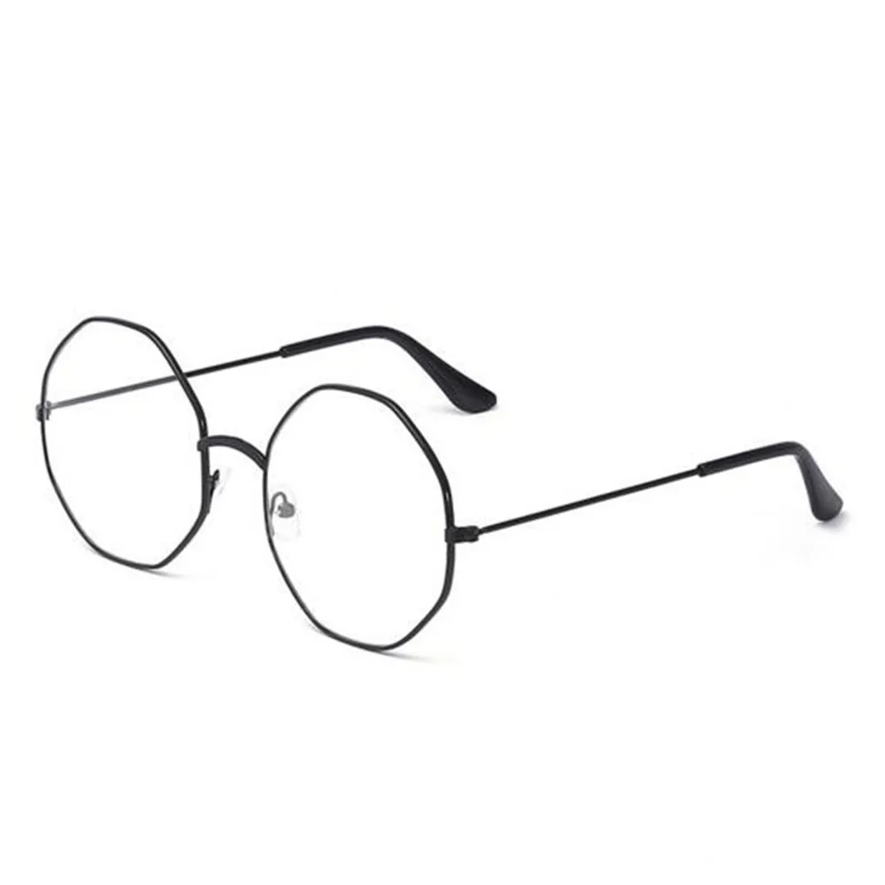 Большие корейские Круглые очки с оправой, прозрачные линзы, для мужчин и женщин, модные очки, ретро оправа, очки, винтажные очки