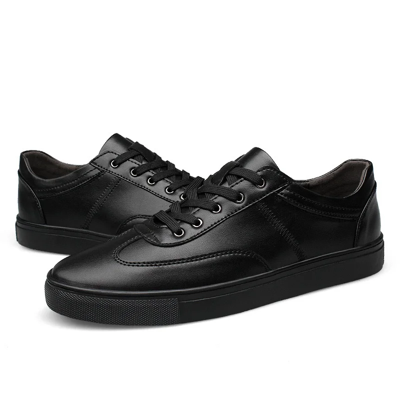 Dos De Couro Para Branco Moda Outono Homens Casuais Lace Preto Preto Sapatos ~ Da up 844 Tamanho Sapatilhas 2019 Homens Nova 49 35 Primavera branco AP7qxFI0Yw