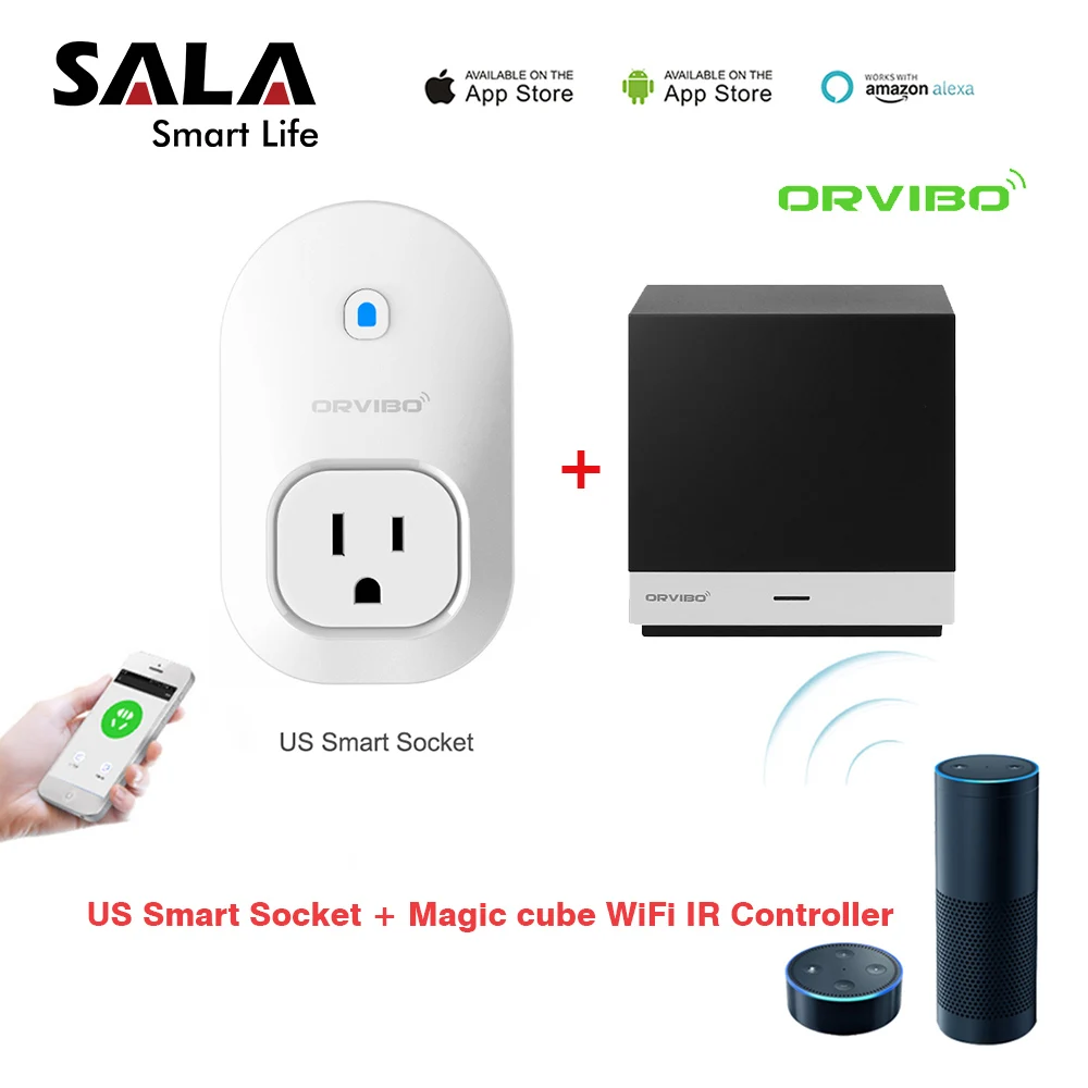 ORvibo розетка ИК пульт дистанционного управления ler Wifi Smart power Plug таймер США умный