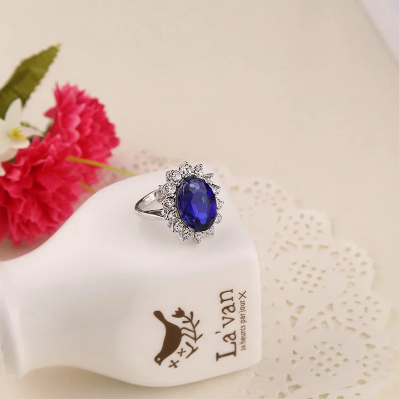 Лидер продаж, высокое качество, модное женское роскошное Элегантное свадебное кольцо с голубым кристаллом, лаконичные ювелирные изделия Anillos Perfect