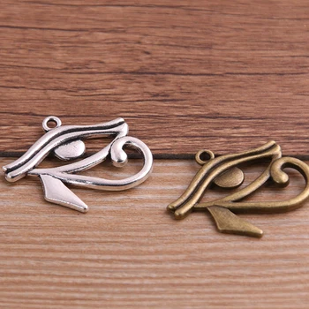 

8pcs 26*30mm Two Color Rah Egypt Eye Of Horus Egyptian Charms Pendants for Necklace Bracelet Jewelry Making